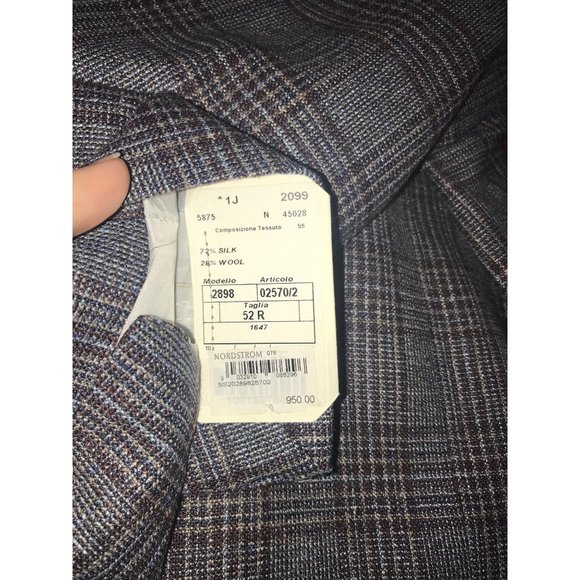 LBM 1911 Silk Plaid Blazer Jacket - Picture 10 of 12